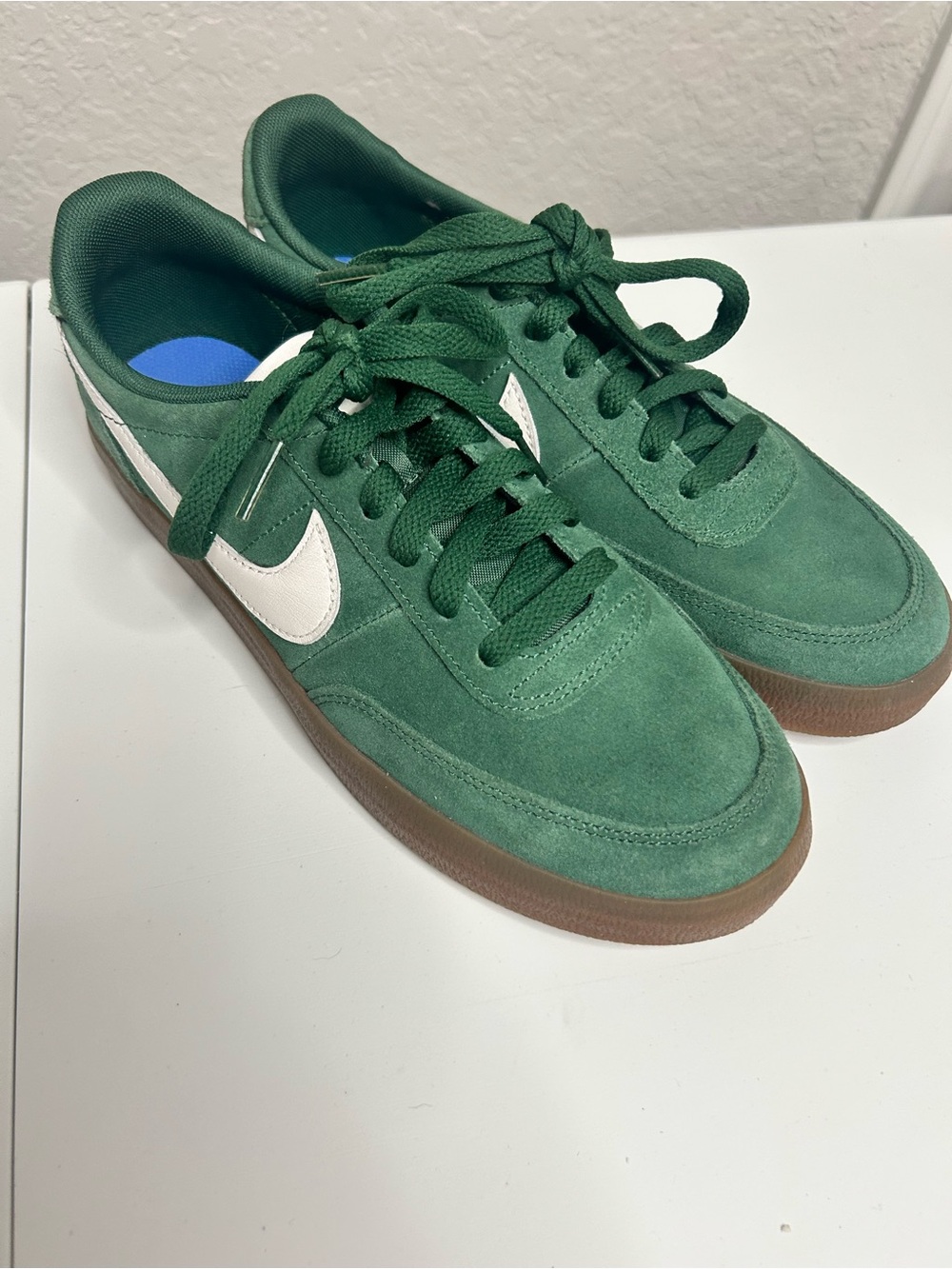 Nike Killshot 2 Fir Gum Green Suede Sneakers White Swoosh Gum Sole Size 6.5Y - Picture 3 of 10